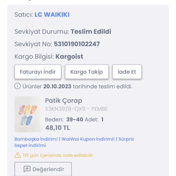 LCW Maltepe Park Değişim İçin Usulsüz Ücret Talebi