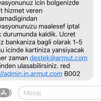Armut Geç Haber Verilen Hizmet İptali
