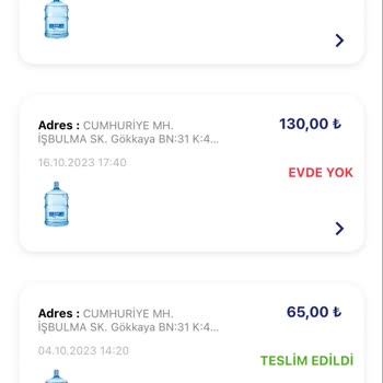 Erikli Su Su Siparişimi Evde Olduğum Halde Evde Yok Diyorlar