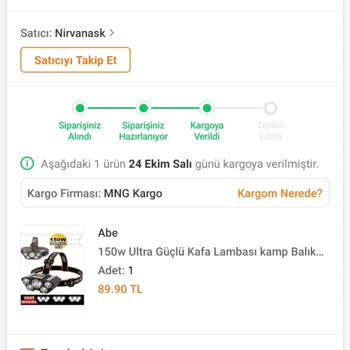 MNG Kargo Teslim Edilmeyen Kargo