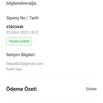 ProteinOcean Bana Teslim Edildi Gözüküp Teslim Edilmemesi