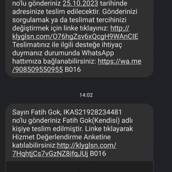 ProteinOcean Bana Teslim Edildi Gözüküp Teslim Edilmemesi