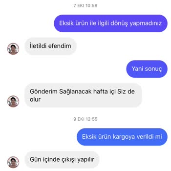 Koltuk.sandalye.kiliflarim (Instagram) Eksik Ürün Gönderilmesi
