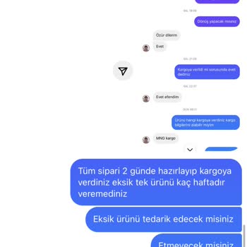 Koltuk.sandalye.kiliflarim (Instagram) Eksik Ürün Gönderilmesi