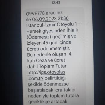 Otoyol A.Ş Osmangazi Köprüsü Fazla Ücret