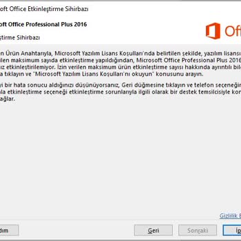 Sağlam Lisans Office 2016 Professional Plus Lisans KEY