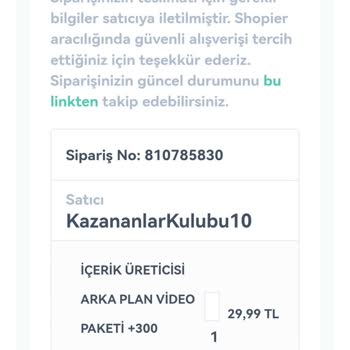 Shopier'den Aldığım Dijital Ürün Gelmedi.
