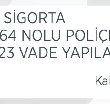 Türkiye Sigortası Zorunlu 2981 TL Çekmiştir Geri İadesini Tlp Ediyorum