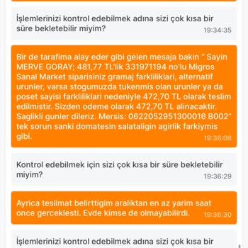 Migros Eksik Değil, Hiçbir Şeyi Yollamadı