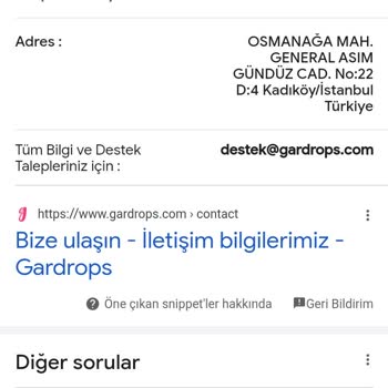 Gardrops İptal Edemediğim Sipariş