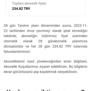 Betterme Bilgi Dışı İşlem Ücreti