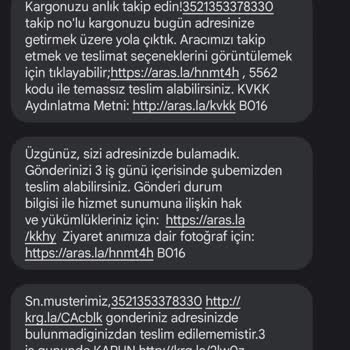 Aras Kargo Beni Mağdur Etti!
