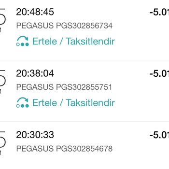 Pegasus Bilet Değişikliği Sorunu