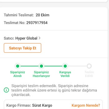 Sürat Kargo Dağıtıma Çıkmıyor