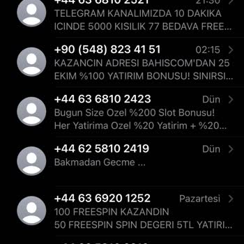 +44 İle Başlayan Numaralardan Gelen SMS'lere Vodafone İlgisizliği