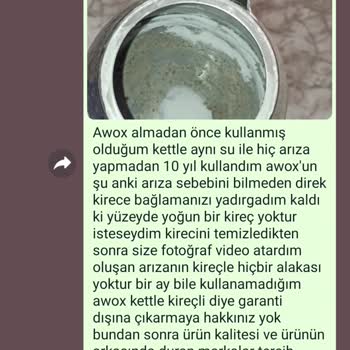 Awox Kettle Arızası