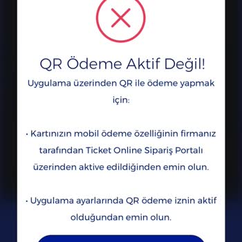 Ticket Restaurant QR Ödeme Yapamıyorum