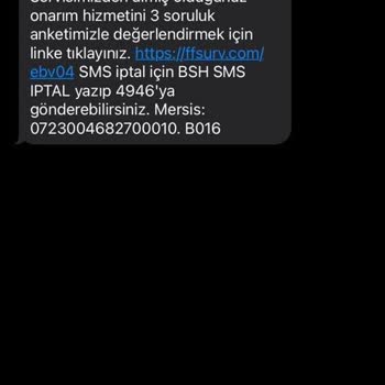 Bosch Arıza Talebinin Giderilmemesi