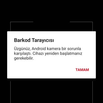 Ziraat Bankası Ziraat QR Para Çekme Android Kamera Hatası