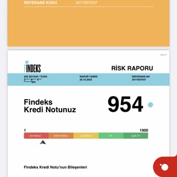 Findeks Kredi Notum Düşüyor