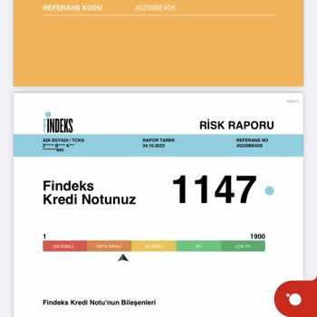 Findeks Kredi Notum Düşüyor
