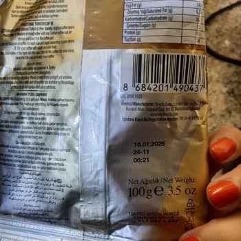 Ülker Cafe Crown Türk Kahvesi'nin İçerisindeki Partiküller