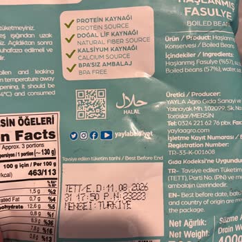 Yayla Bakliyat Yayla Haşlanmış Fasülye İçinden Böcek Çıktı