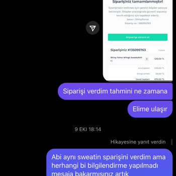 Shiny Force Siparişin Gelmemesi Durumunda