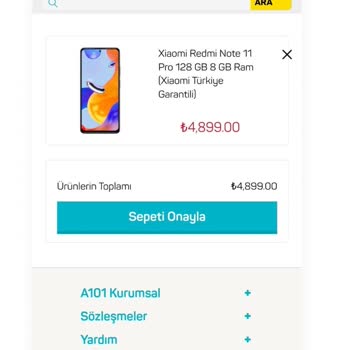 Pep A101 Sipariş