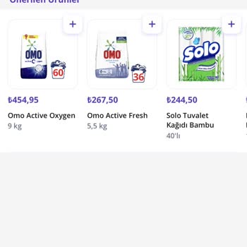 Getir'den OMO Active Fresh Siparişi Hakkında