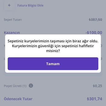 Getir'den OMO Active Fresh Siparişi Hakkında