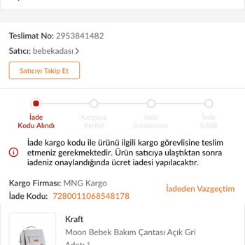 MNG Kargo İade Kargo Kodunun Girilmemesi