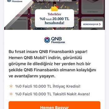 QNB Finansbank Tanışma Kredisi Yanıltması