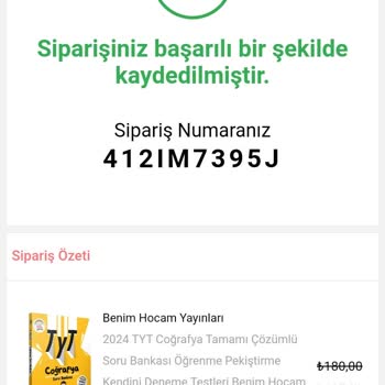 Benim Hocam Yayınevi Siparişim Kargoya Verilmiyor