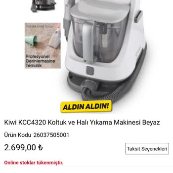 A101 Kiwi Halı Yıkama Makinesi Yok