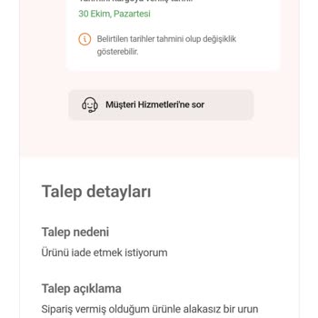 Hepsiburada 2000 TL Gözlüğümü Geri Göndermiyor