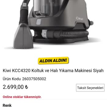 A101 Kiwi Halı Yıkama Makinesi Stok Bilgisi