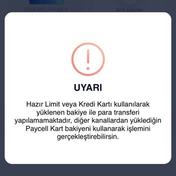 Paycell İbana Transfer Yapamıyorum