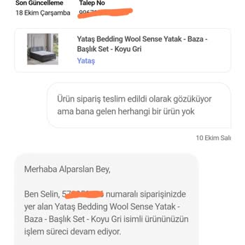 Hepsiburada Ve Yataş Yatağımı Göndermiyor