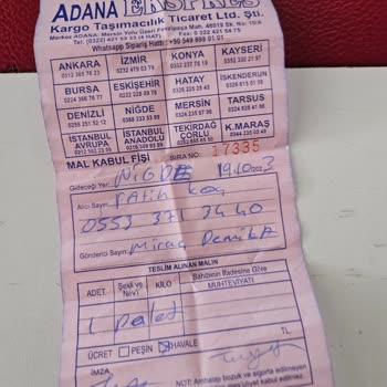 Adana Ekspress Taşımacılık Adana Ekspres'ten 1 Haftadır Teslim Edilmeyen Malzeme