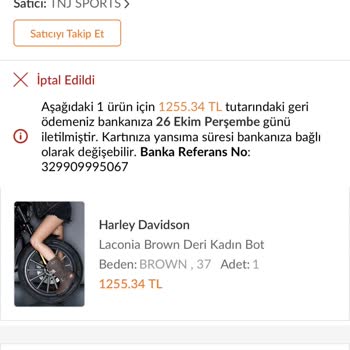 Trendyol Haberim Ve İznim Olmadan Siparişimi İptal Ettiler