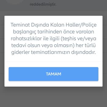 Alliaz Tamamlayıcı Sağlık Sigortası Fizik Tedavimi Karşılamıyor