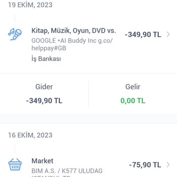 Buddy.ai Deneme Sürümünün Denedim İptal Ettim Ama Para Çekilmiş