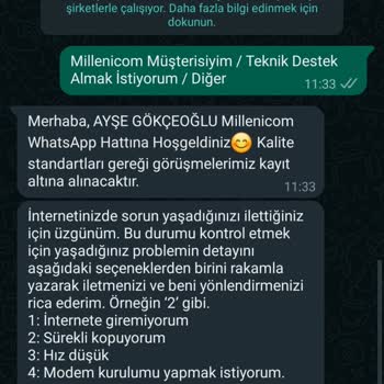Millenicom İnternet Bağlama Hizmeti Çalışmıyor