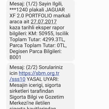 Sompo Sigorta Kaza Raporunda Km Bilgisini Hatalı Girilmesi