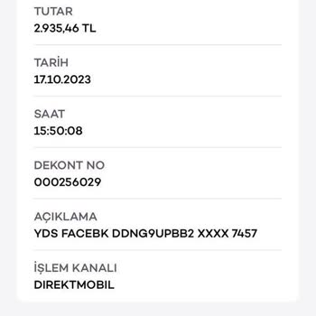 Akbank Hesabımdan Bilgim Dışında 2935,46 TL Para Çekildi