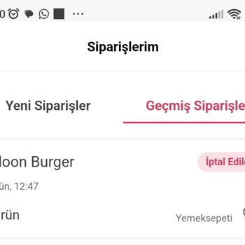 Yemek Sepeti Ve Salon Burger Saygısızlığı