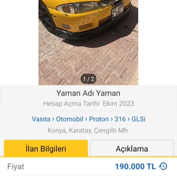 Sahibinden Benim Aracımı Başka Biri Paylaşım Yapmış