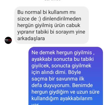 Dailyshopistanbul Dan Alınan Ayakkabının Değişim Talebi