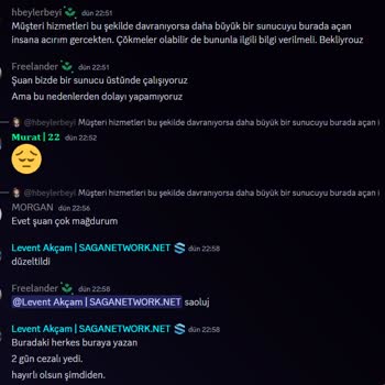 Saganetwork Teknik Desteği İnsanları Engelliyor. Emeğiniz Boşa Gider.